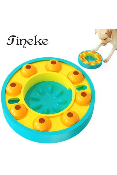 Köpek Ve Kedi Için Zeka Geliştirici Yavaş Besleme Oyuncağı – Eğlenceli Ve Sağlıklı Beslenme Turkuaz ürün görseli 1