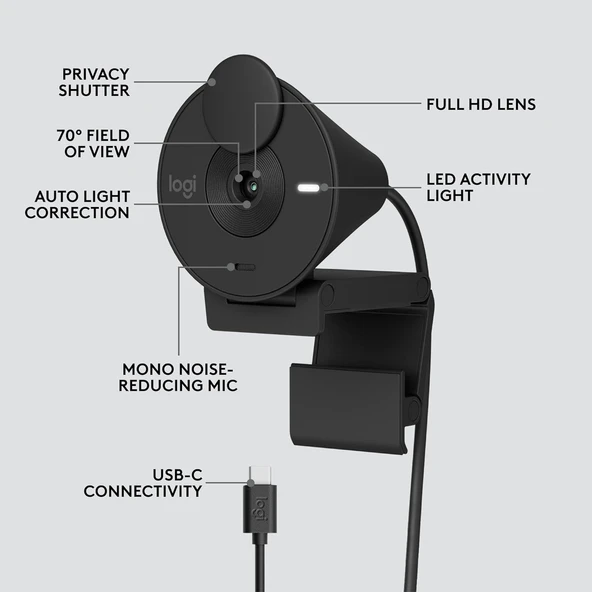 Logitech Brio 300 - Resim 4