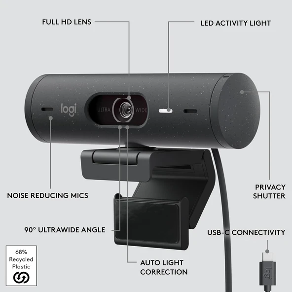 Logitech Brio 500 - Resim 5