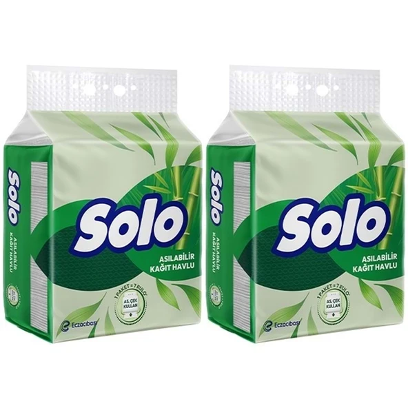 Solo Asılabilir Kağıt Havlu (Hijyenik ve Pratik Kullanım İçin Uygun) (2 Li Set) ürün görseli 1