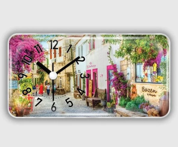 Galaxy Mıknastıslı Alaçatı Hatırası Desenli Buzdolabı Saati 16,5 x 8,5 cm ürün görseli 1