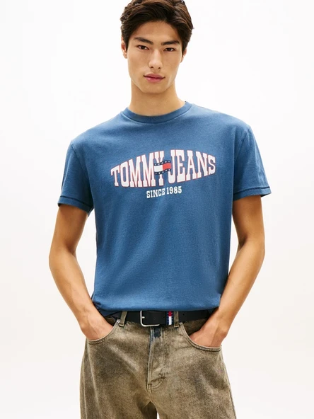 TJM REG LA WAVING FLAG EXT Erkek Mavi T-Shirt - DM0DM22520 ürün görseli 1