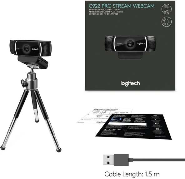 Logitech C922 Pro Stream Mikrofonlu Webcam - Resim 4