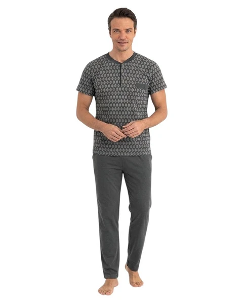 Seamlife Erkek %100 Pamuk Yazlık Kısa Kollu Pijama Takımı 9823 ürün görseli 1