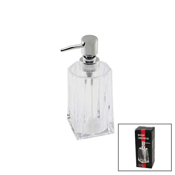 280ML - UZUN   ŞEFFAF - MİKA KRİSTAL  SIVI SABUNLUK (5224) ürün görseli 1