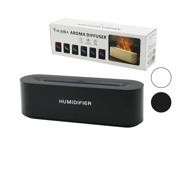 DİKDÖRGEN 150ML USB ŞARJLI - RENKLİ LEDLİ IŞIK HAVA NEMLENDİRİCİ BUHAR MAKİNE - KOKU GİDERİCİ (5224) ürün görseli 1