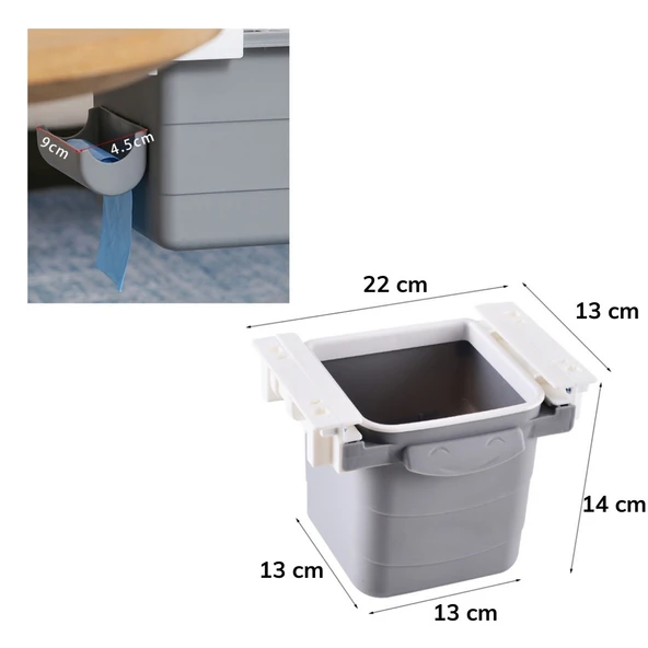Masa Altı Sürgülü Mini Çöp Kovası (5224) - Resim 5