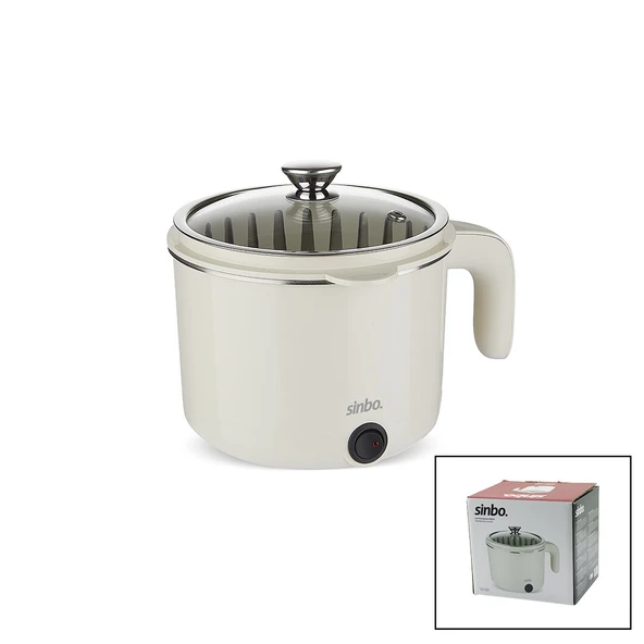 ELEKTRİKLİ ÇOK FONKSİYONLU PİŞİRİCİ PASLANMAZ ÇELİK TENCERE 800ML SCO-5063 (5224) ürün görseli 1