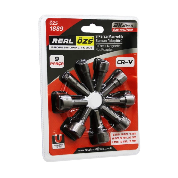 9  PARÇA   - 5-13 MM MANYETİK SOMUN SÖKME - ÇATI ADAPTÖRÜ (5224) ürün görseli 1
