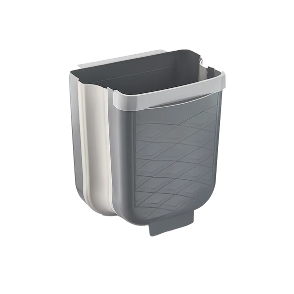 GRİ KATLANABİLİR MUTFAK ÇÖP KOVASI 6LT (5224) ürün görseli 1