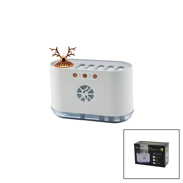 GEYİK FİGÜRLÜ 700ML SESE DUYARLI USB ŞARJLI - RENKLİ LEDLİ IŞIK HAVA NEMLENDİRİCİ BUHAR MAKİNE - KOKU GİDERİCİ 4.5W (5224) ürün görseli 1