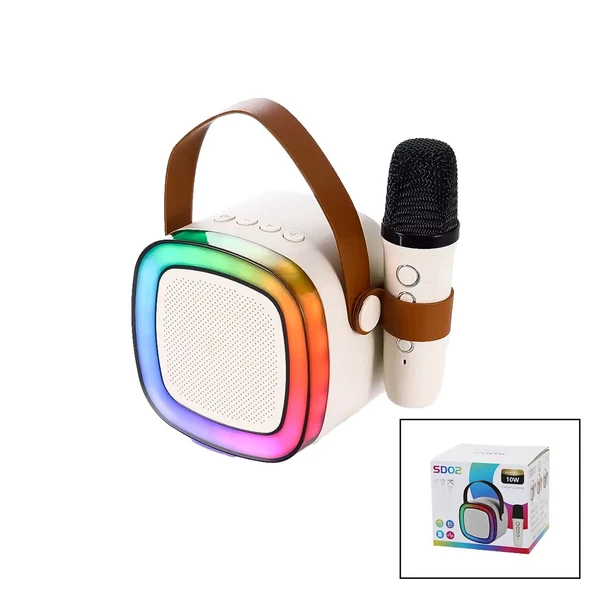 NOSTALJİ MİNİ RADYO MODELKARAOKE MİKROFONLUBLUETOOTH WİRELESS HOPARLÖR- SPEAKER USB ŞARJLI (5224) ürün görseli 1
