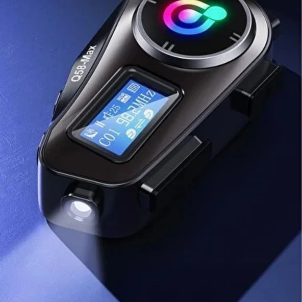 Q58 Motorsikletler İçin Fener Özellikli SD Kart Bölümlü LCD Ekranlı Kablosuz Bluetooth Kulaklıklı – Suya Dayanıklı Kask Kulaklığı (5224) ürün görseli 1