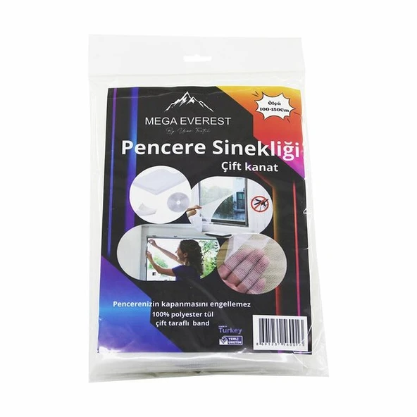 ÇİFT KANAT TÜL PENCERE SİNEKLİK 100X150CM - 5MT BANT (5224) ürün görseli 1