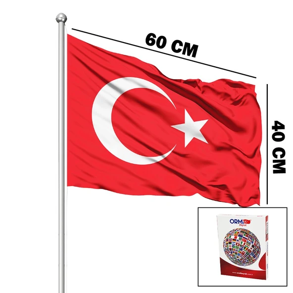 ALPAKA KUMAŞ TÜRK BAYRAK 40X60CM (5224) ürün görseli 1