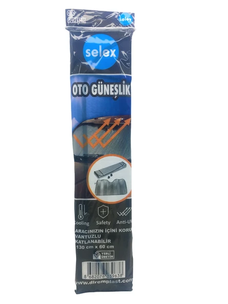 PAT PAT BALONLU OTO ARAÇ GÜNEŞLİK VANTUZLU 130X60CM (5224) ürün görseli 1