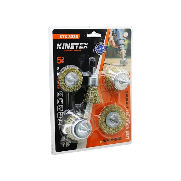 5PCS SAÇAKLI ÇELİK TEL - ÇANAK FIRÇA SETİ KTX-3238 (5224) ürün görseli 1