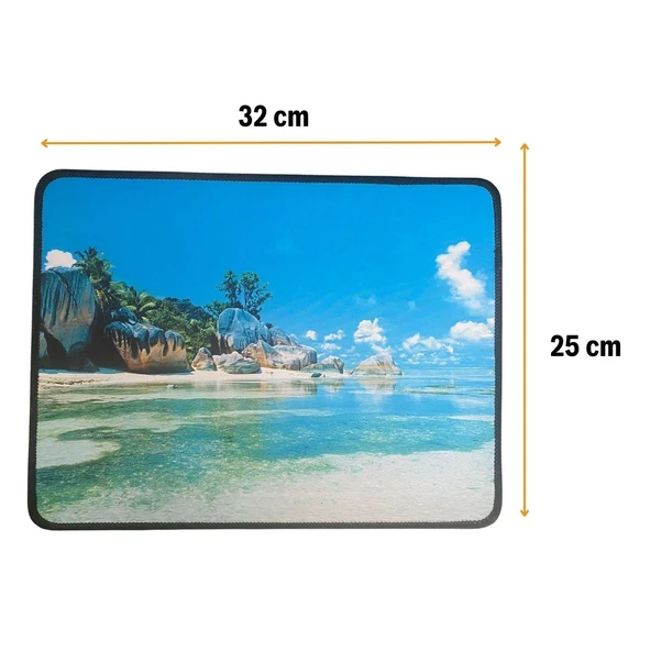 25x32 cm Küçük Boy Mouse Pad Manzara Ada (5224) - Resim 5