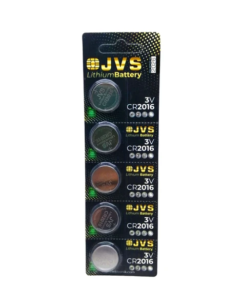 JVS CR2016 3V PARA PİLİ 5Lİ KART (5224) ürün görseli 1