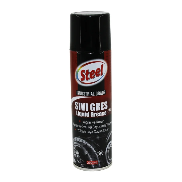 STEEL ST-1304 SIVI GRES SPREY 200ML YAĞLAR - KORUR - ISIYA DAYANIKLI (5224) ürün görseli 1