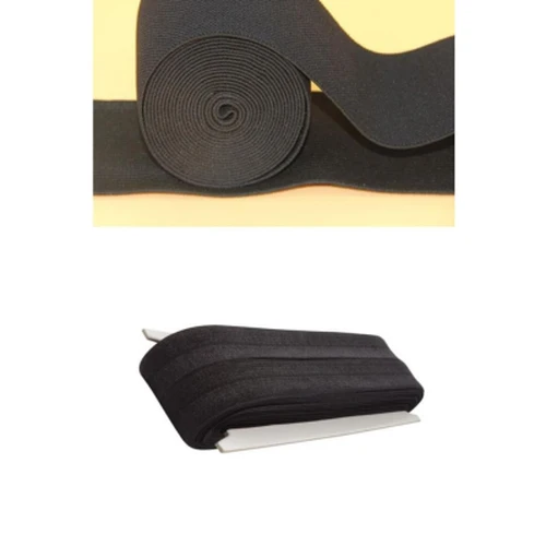 SİYAH - 1.5CM PAÇA LASTİK YASSI GENİŞ 10MT. (5224) ürün görseli 1