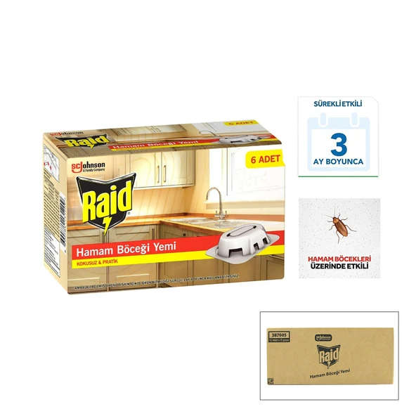 RAİD 6 PARÇA  HAMAM BÖCEK YEMİ (5224) - Resim 3