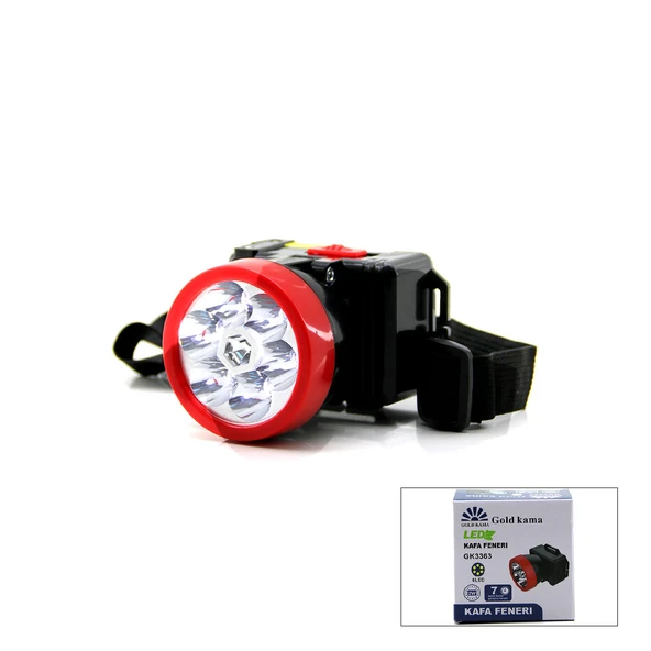 ŞARJLI 2W KAFA LAMBASI FENER 6 LED FİŞ ŞARJLI KADEME IŞIK AYARI (5224) ürün görseli 1