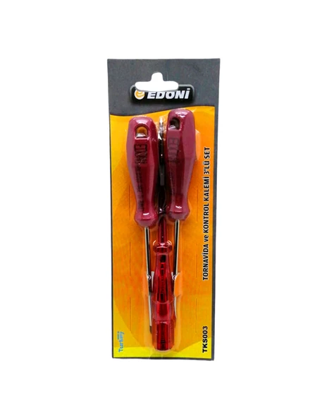 3  PARÇA  SET TORNAVİDA YILDIZ - DÜZ - KONTROL KALEMİ (5224) ürün görseli 1