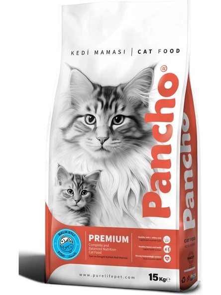 Pancho Somon Balık Etli Yetişkin Kedi Maması 15KG ürün görseli 1