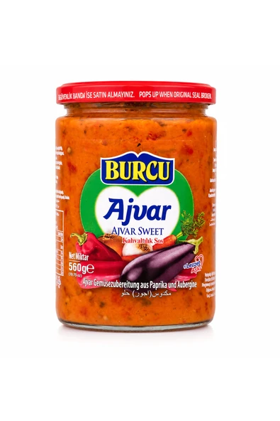 Burcu Ajvar Tatlı Kahvaltılık Sos 560 gr ürün görseli 1