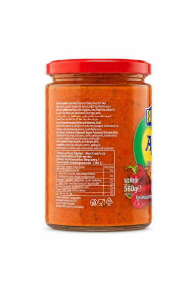 Burcu Ajvar Acı Kahvaltılık Sos 560 gr - Resim 2