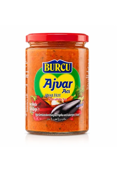 Burcu Ajvar Acı Kahvaltılık Sos 560 gr ürün görseli 1