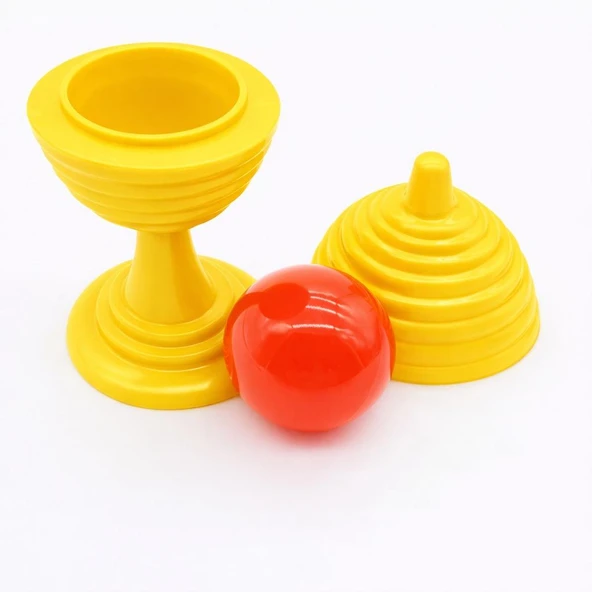 Sarı Renk Sihirli Kupa Top Kaybetme Oyunu 7 cm ürün görseli 1