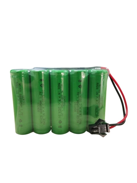 6V 5S1P AA 800 MAH KABLO + SİYAH KONNEKTÖRLÜ OYUNCAK PİLİ ürün görseli 1