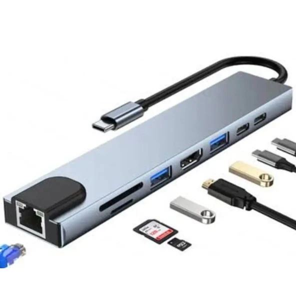 ZR38 Type-C 8 Port Connector ürün görseli 1