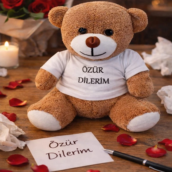 Özür Dilerim Tişörtlü Oyuncak Ayıcık ürün görseli 1