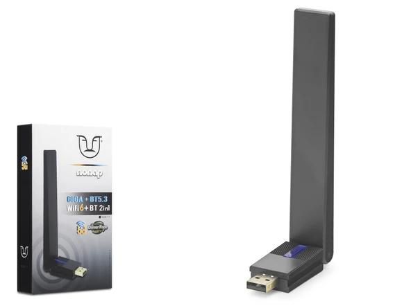 Usb Wifi 6 + Bluetooth 5.3 Adaptör 2 In 1 W211 ürün görseli 1