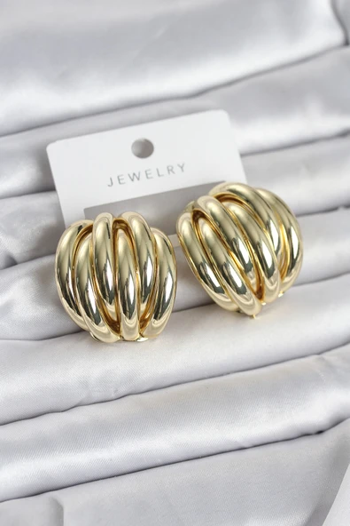 Pirinç Gold Renk Vintage Kadın Küpe TJ-BKP11655 ürün görseli 1
