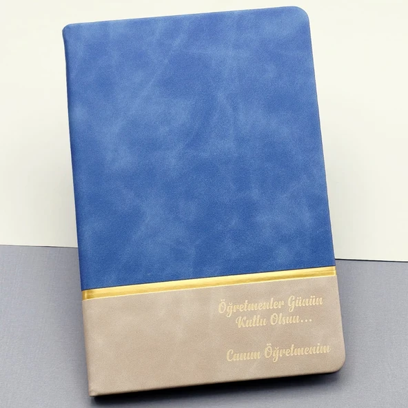 Öğretmene Özel Hediyelik Defter Mavi ürün görseli 1