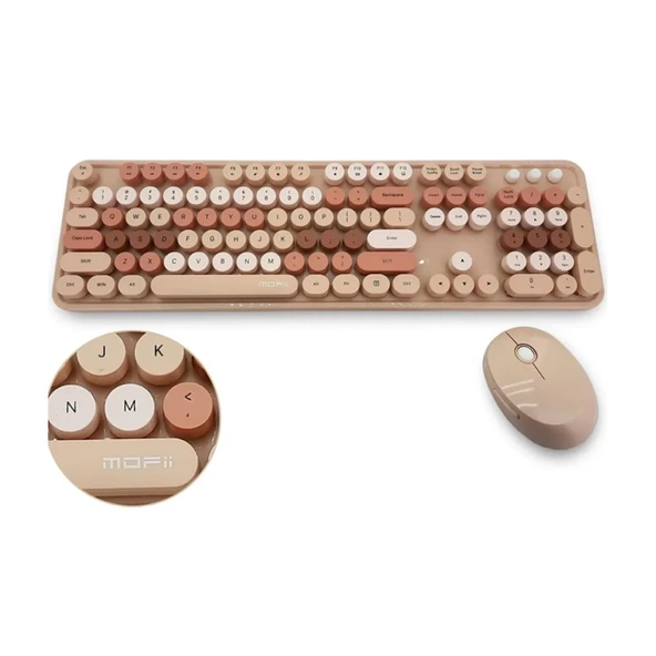 Mofii Kahverengi Sweet Dm Klavye Mouse Set ürün görseli 1
