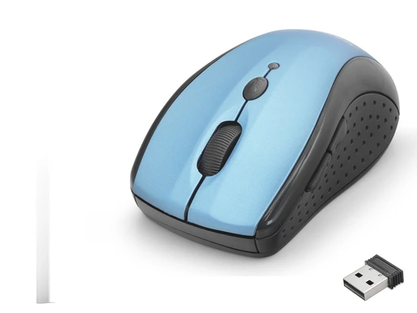 Kablosuz Mouse 800/1600 Dpi - Mavi Siyah HDX3405B ürün görseli 1
