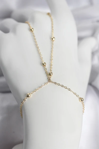 316L Çelik Gold Renk Top Zincirli Kadın Şahmeran TJ-SN742 ürün görseli 1