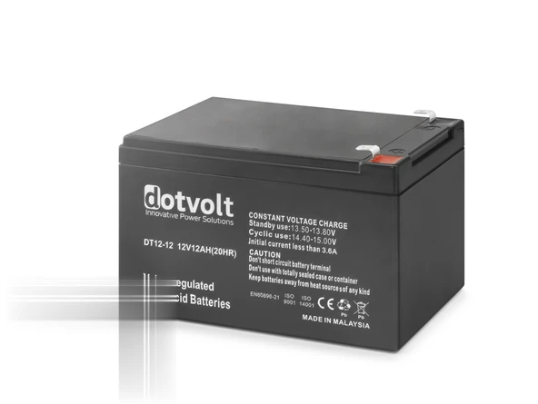 12V 12Ah Kuru Tip Akü DT12-12 ürün görseli 1