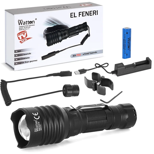 TG-10 LED Fener Profesyonel ve Outdoor Kullanım Güçlü Aydınlatma WT-620 ürün görseli 1