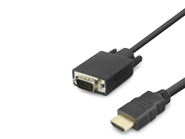 Hdmi To Vga Görüntü Kablosu 1080P 1.8 M - Siyah HDX7872 ürün görseli 1