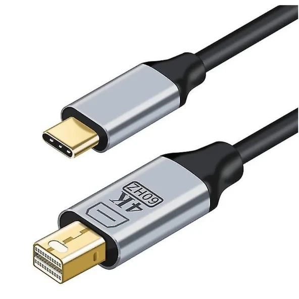 ZR126 Siyah Type-C Mini Dp Çevirici Kablo 1,8 M ürün görseli 1