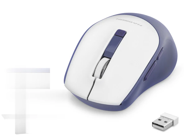 Kablosuz Mouse 600/1600 Dpi - Beyaz Lacivert HDX3408B ürün görseli 1
