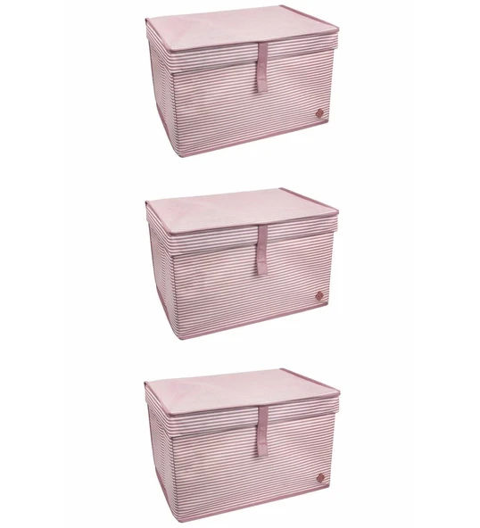 Çok Amaçlı Düzenleyici Kutu Organizer Cırt Cırtlı Hurç Mega Plus Boy 40cm X 30cm X 70cm (3 Adet) ürün görseli 1