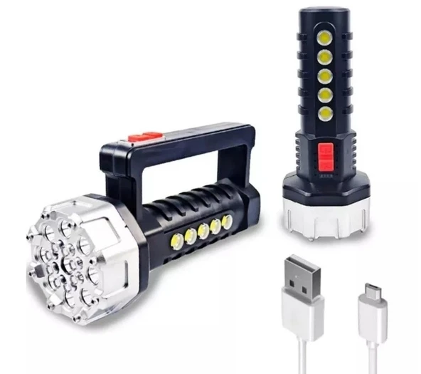 P-17 17+5 Cob Ledli Işıldak Fener ürün görseli 1