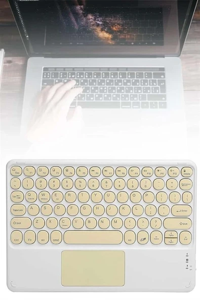 Profesyonel Wifi Q Klavye Bluetooth Klavye Touchpad 10.8 Inç - Resim 5